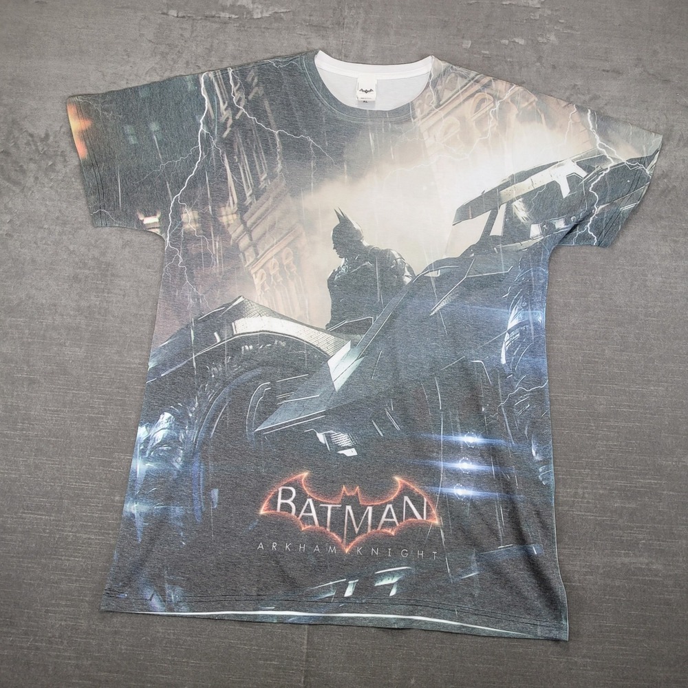Batman Arkham Knight Print T-Shirt Logo Vision Mens XL Graphic‎